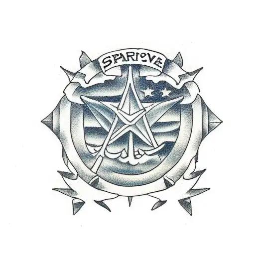 Sic parvis magna compas tattoo design idea