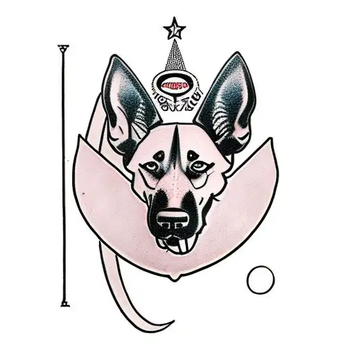 Belgian sepherd malinois tattoo design idea