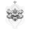 coração de Cristo  tattoo design idea