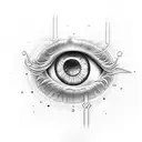 cosmic eye tattoo design idea