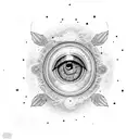 cosmic eye tattoo design idea