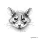 angry possum in trash tattoo design idea