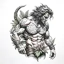 Tarzan beating chest tattoo design idea