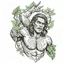 Tarzan beating chest tattoo design idea