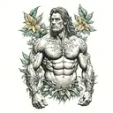 Tarzan beating chest tattoo design idea