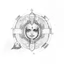 libra with gemini and pisces tattoo design idea