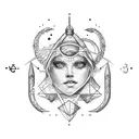libra with gemini and pisces tattoo design idea