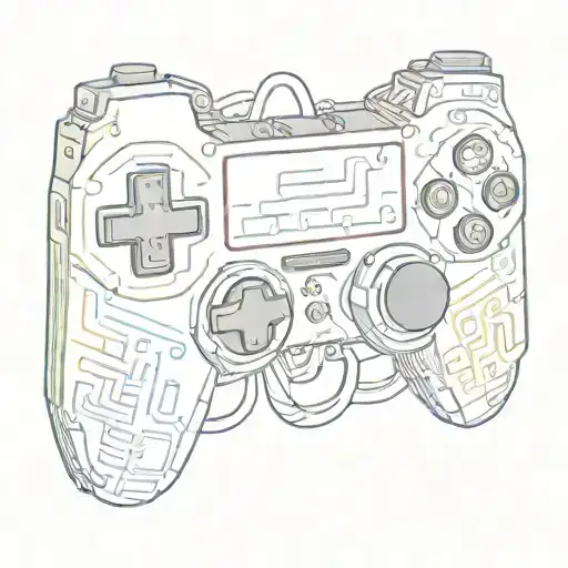 A tattoo of a rainbow-colored pixelated heart with a controller inside, symbolizing love for video games and LGBTQ+ pride tattoo design idea