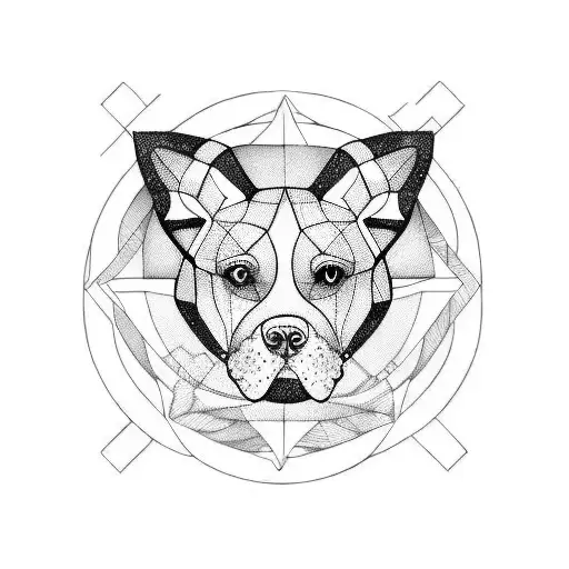 Amstaff tattoo design idea