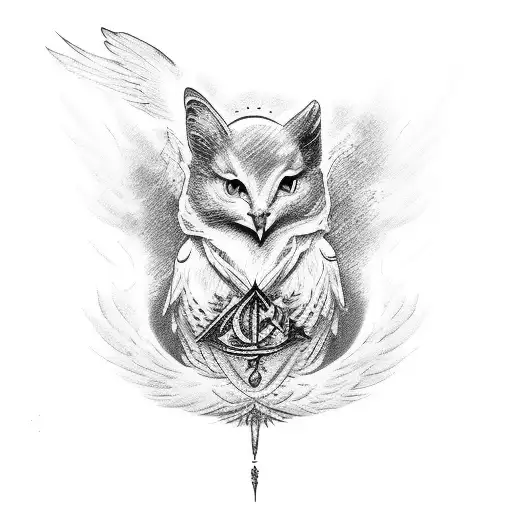 VI・VI・MCMLXII with clouds crosses and doves tattoo design idea