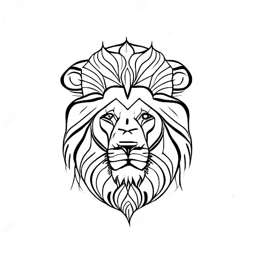 lion with elephant  tattoo design idea
