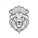 lion with elephant  tattoo design idea