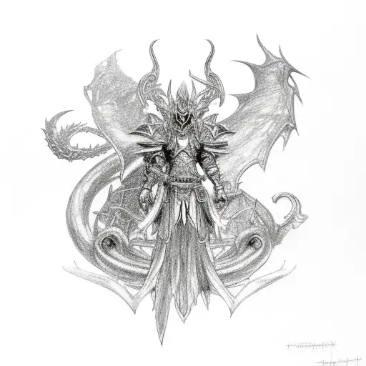 bahamut from final fantasy x tattoo design idea