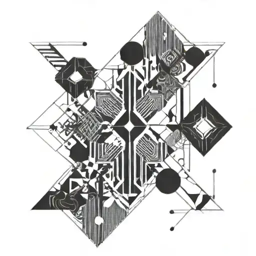 Techno tattoo design idea