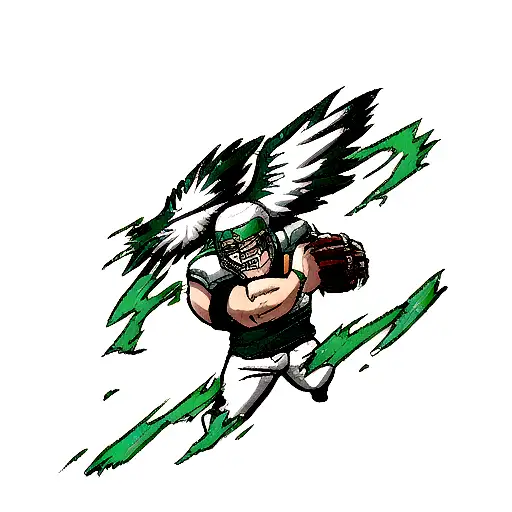 Philadelphia eagles tearing through skin tattoo design idea