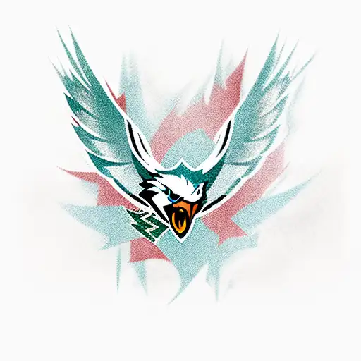 Philadelphia eagles tearing through skin tattoo design idea