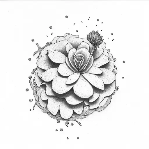 heather flower with the name Hadley tattoo design idea