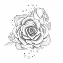 heather flower with the name Hadley tattoo design idea