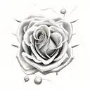 rosa negra tattoo design idea