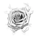 rosa negra tattoo design idea