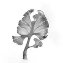 ginkgo leave tattoo design idea