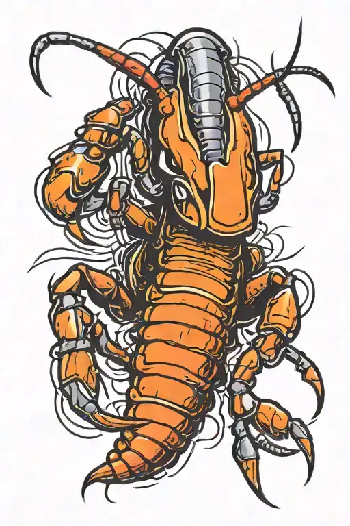 Crayfish tattoo design idea