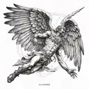 Icarus falling from the sky tattoo design idea