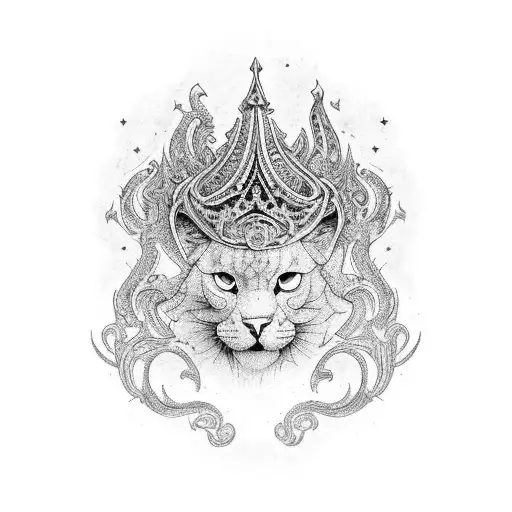 An intricate blackwork design featuring elements from 'Il Piccolo Principe' tattoo design idea