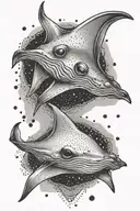 two sting ray tattoo design idea