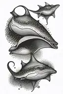 two sting ray tattoo design idea