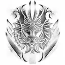 leo,trishul tattoo design idea