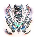 leo,trishul tattoo design idea