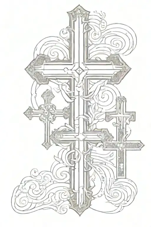 3 crosses with bible verse tattoo design idea