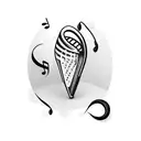 bar of music with notes made out of the letters UPR tattoo design idea