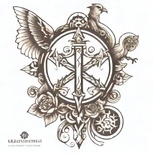 strong family, christianity, adoption symbol designed tattoo design idea