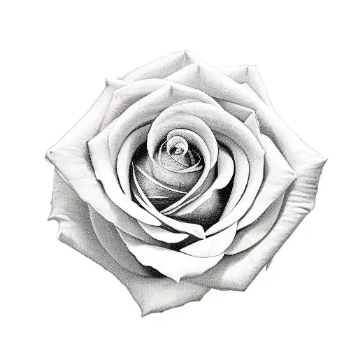 A realistic rose with musical notes as its petals tattoo design idea