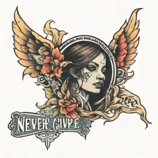 Never give up. tattoo design idea