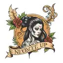 Never give up. tattoo design idea
