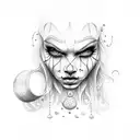 forever 17 lln clowds tattoo design idea