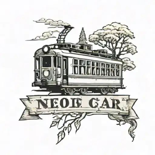 Based on these train car drivers, then make a tattoo where the tree is on top of the back and then connect the windows, the text that will tattoo design idea