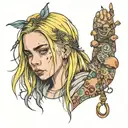 billie eilish hostage tattoo design idea