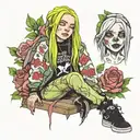 billie eilish hostage tattoo design idea
