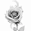 roses with the message "one life one chance" tattoo design idea