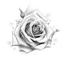 roses with the message "one life one chance" tattoo design idea