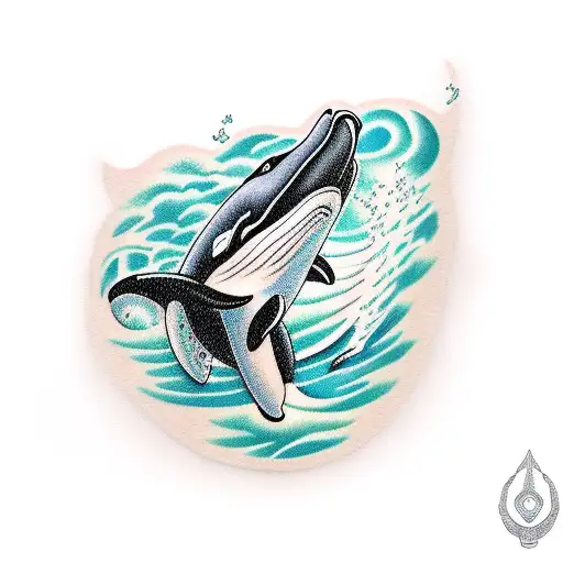 killer whale tattoo design idea