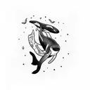 killer whale tattoo design idea