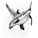 killer whale tattoo design idea