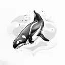 killer whale tattoo design idea