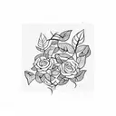 vines, leaves and flowers tattoo design idea