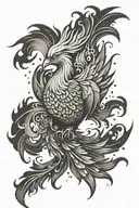 Symbol of Rebirth: The phoenix is ​​a classic symbol of rebirth and overcoming. It rises from its own ashes, tattoo design idea